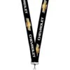 Buckle-Down Lanyard-1.0"-Chevrolet/Bowtie Black/Gold/White Repeat