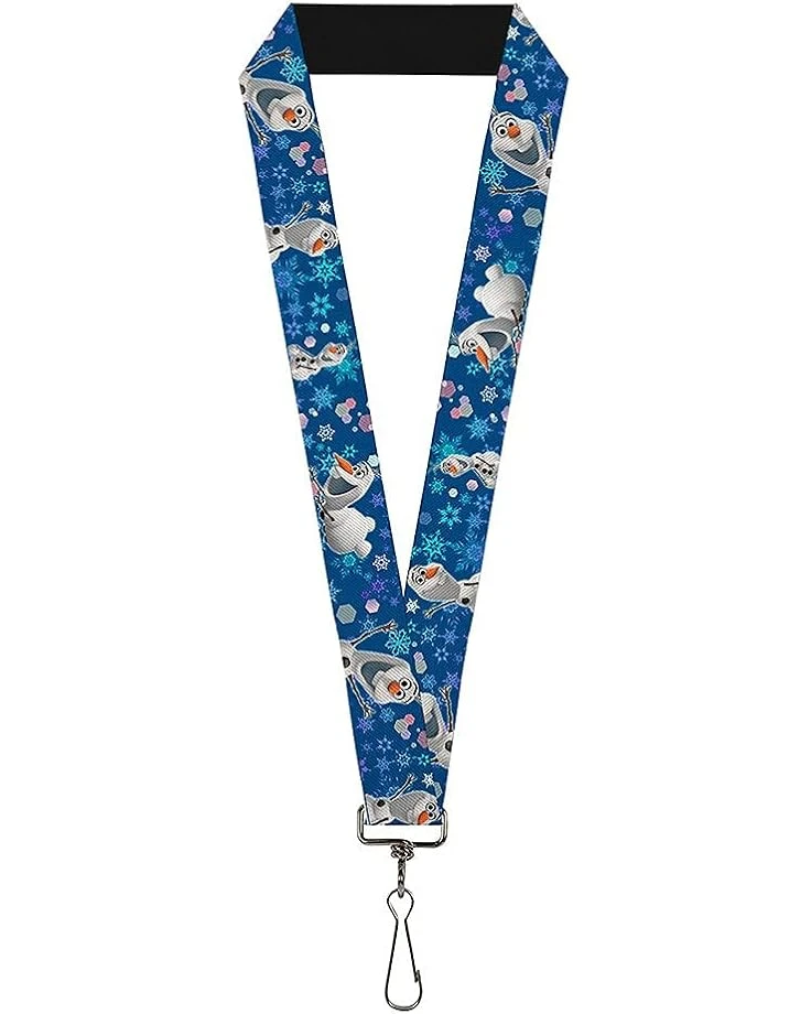 Buckle-Down Unisex-Adult's Lanyard-1.0-Frozen Olaf Poses/Snowflakes Blues, Multicolor, One-Size 3 Buckle-Down Unisex-Adult's Lanyard-1.0-Frozen Olaf Poses/Snowflakes Blues, Multicolor, One-Size