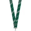Buckle-Down Unisex Adults Lanyard - 1.0" Slytherin Crest/Stripe5 Green/Gray Key Chain, Multicolor, One Size US