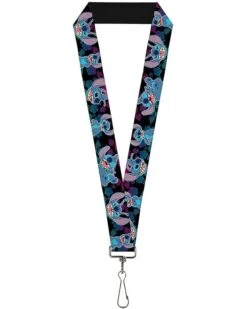Buckle-Down Lanyard-1.0-Stitch 2-expressions/2-poses Tropical Flora
