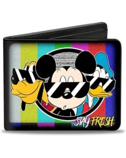 Buckle-Down Men's Pluto/Mickey Mouse/Donald Duck Stay Fresh Group, Multicolor, Standard Size