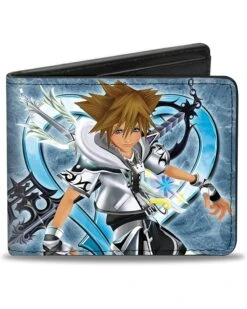 Buckle-Down Men's Kingdom Hearts II Final Form Sora Pose/Logo/Keyblades Blues, Multicolor, Standard Size