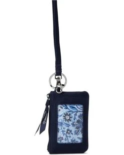 Vera Bradley Cotton Zip ID Case And Lanyard Combo