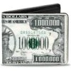 Buckle-Down Mens Buckle-down Pu Bifold - 1 Million Dollar Bill Bi Fold Wallet, Multicolor, 4.0 X 3.5 US