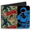 Buckle-Down PU Bifold Wallet - THE BLACK PANTHER Action Poses/Issue #2 Cover/Comic Blocks -Tumi Shop 71xc7LE77SL. AC SR736920