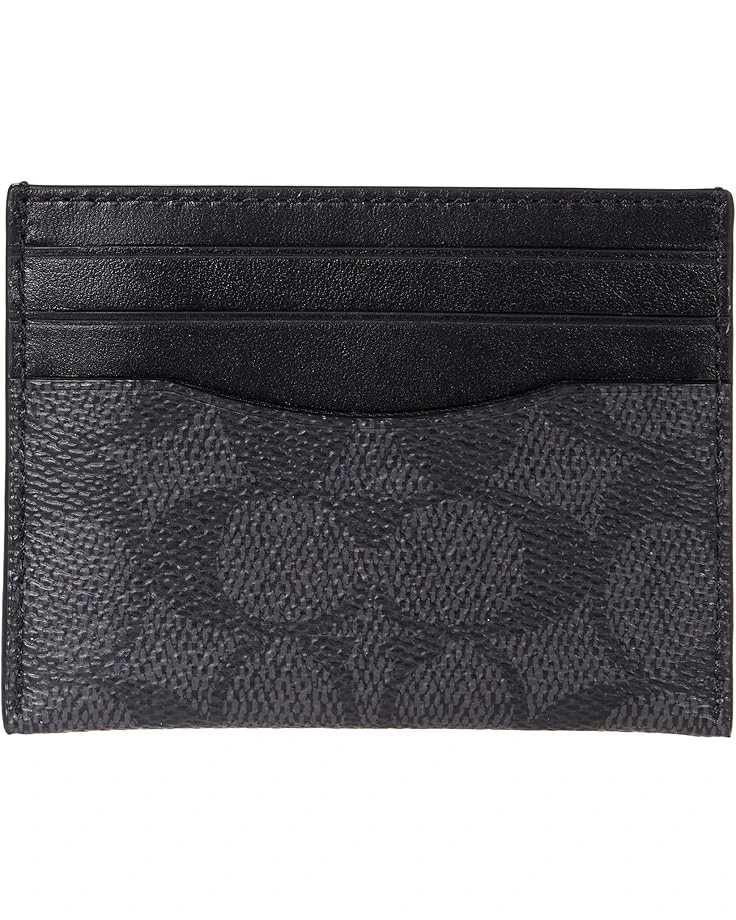 COACH Flat Card Case In Signature 3 COACH Flat Card Case In Signature